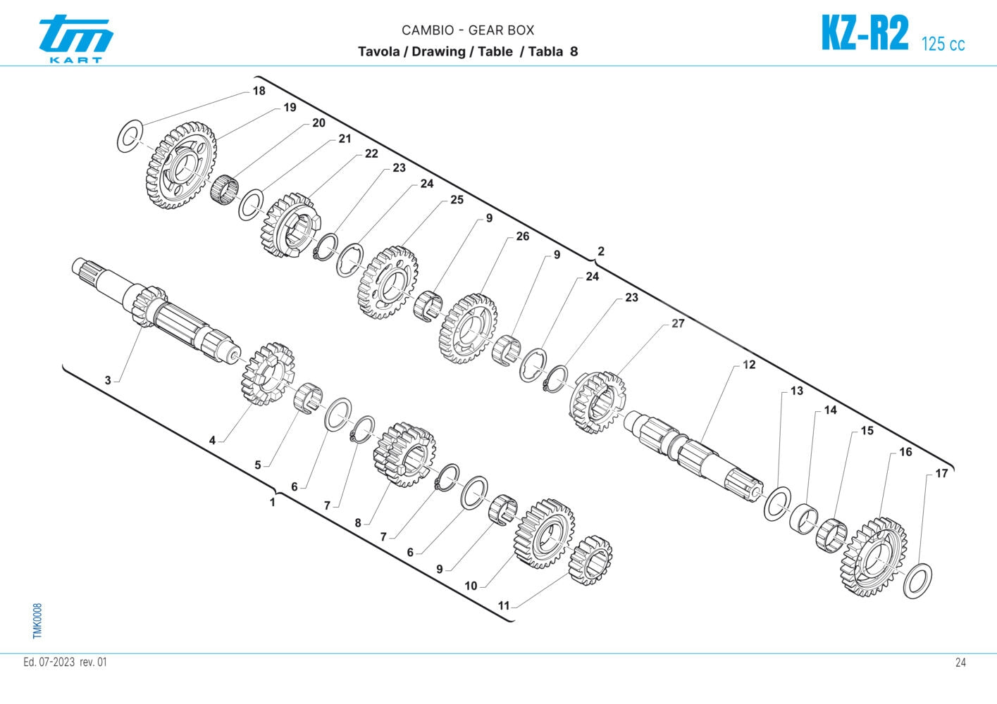 ARBRE PRIMAIRE NU Z13 TM R1/R2
