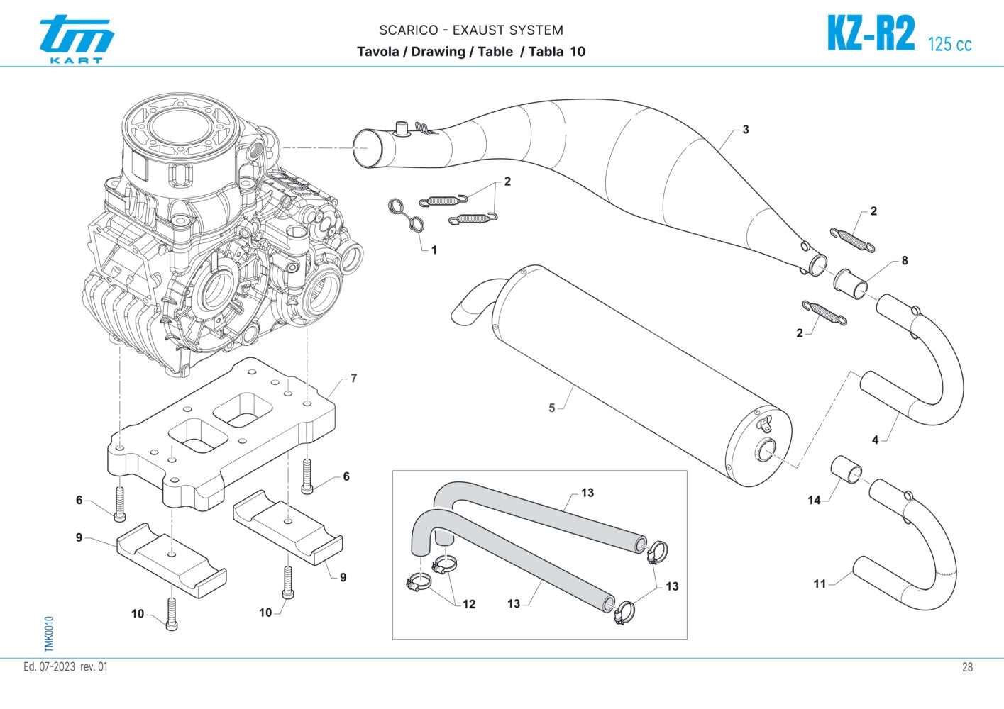 ENTRETOISE DE COUDE TM R1/R2 ø22mm