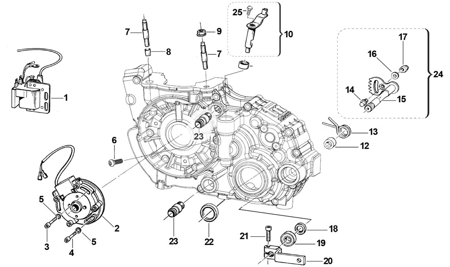 VIS LEVIER EMBRAYAGE TM R1 TETE HEXAGONALE