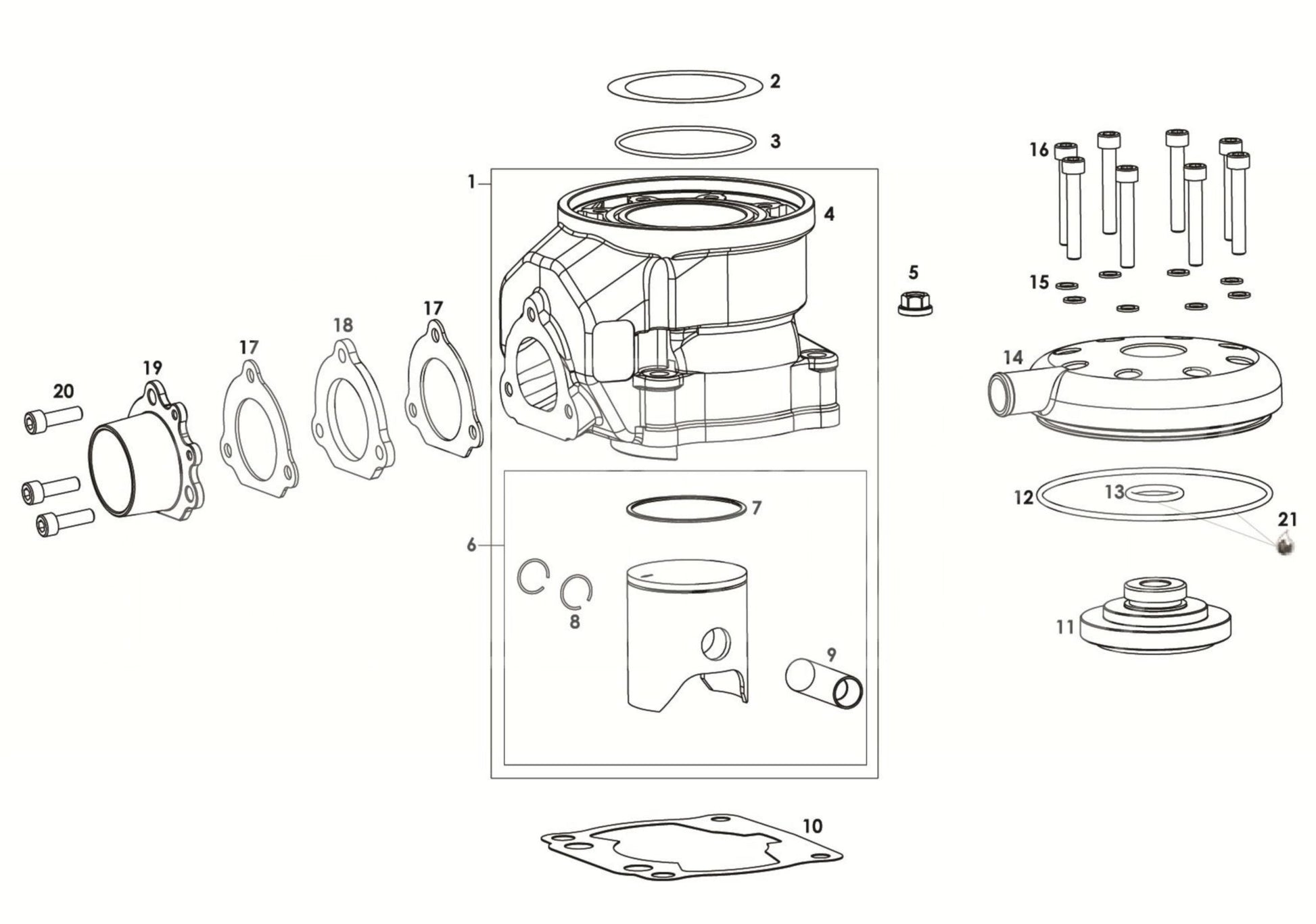 SEGMENT PISTON MAXTER MXO