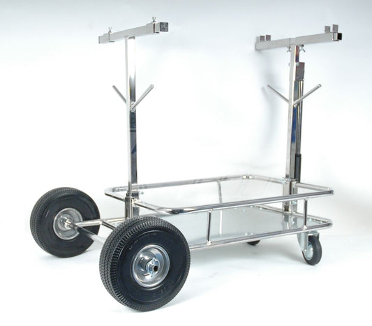 CHARIOT RACING CHROME AVEC SUPPORTS ROUES