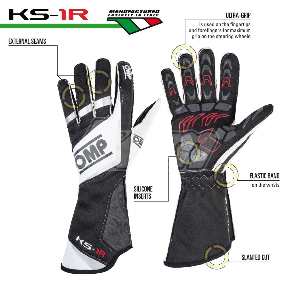 PAIRE DE GANTS /BLANC OMP KS-1R