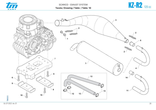 ENTRETOISE DE COUDE TM R1/R2 ø22mm