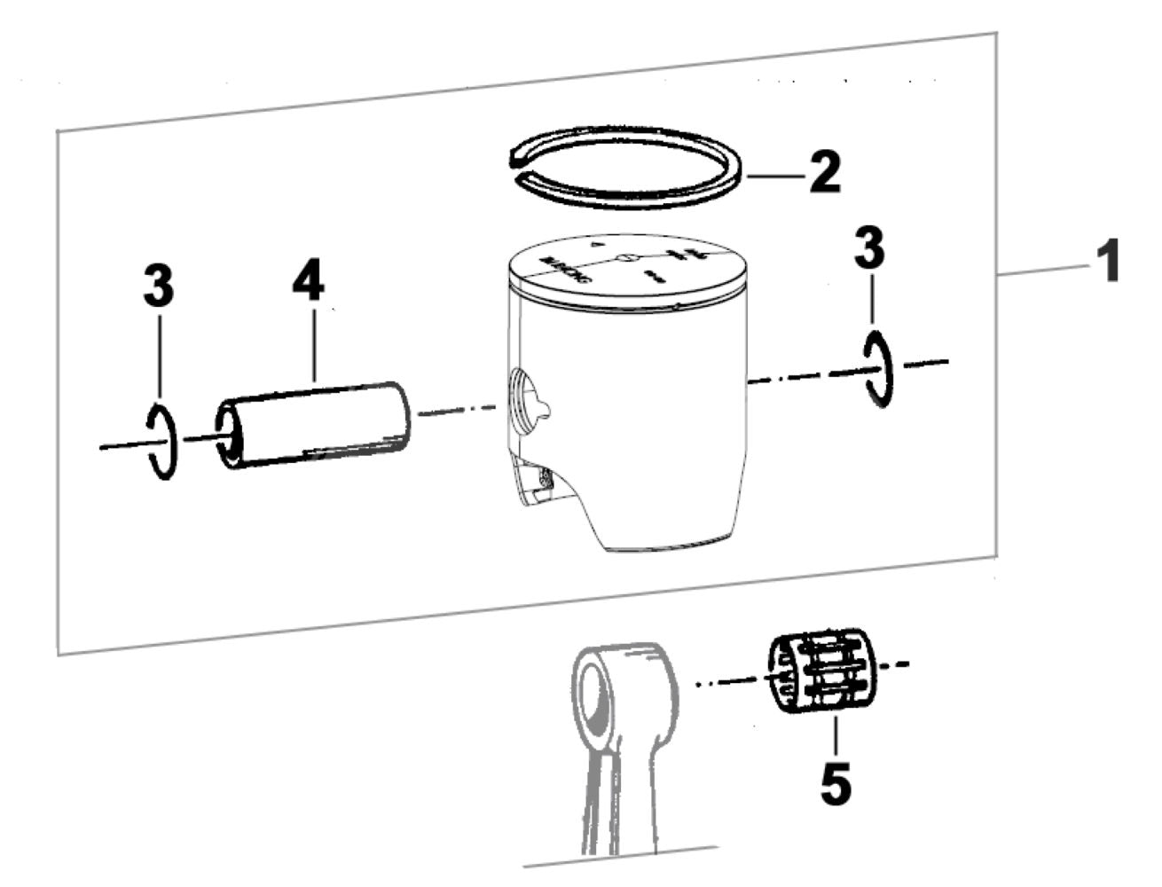 AXE DE PISTON ø15x45mm