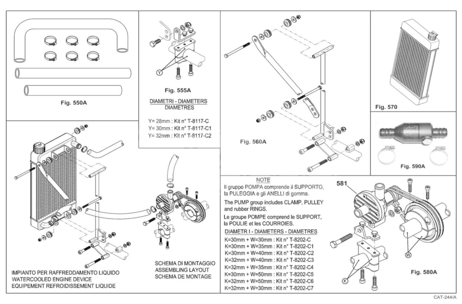 KIT FIXATION 28 mm